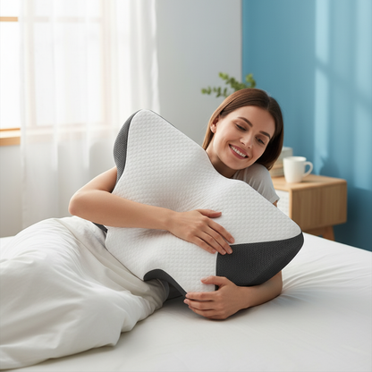 Orthopedic Memory Foam Neck Pillow for Sleep and Support