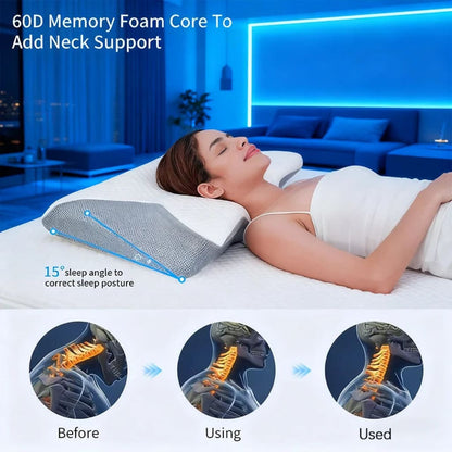 Orthopedic Memory Foam Neck Pillow for Sleep and Support